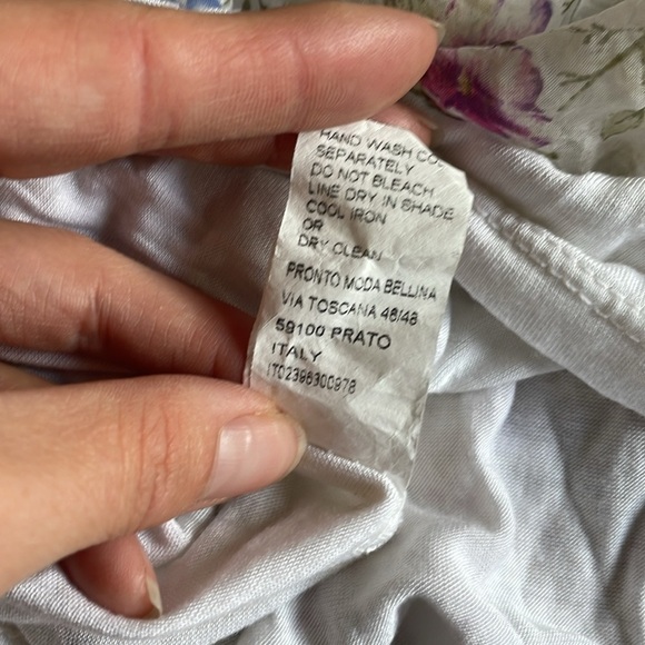 Vintage Viola Borghi Floral Pure Silk Top - Picture 14 of 16